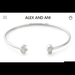Alex and Ani Hamsa Cuff Bracelet 925 Sterling Silver